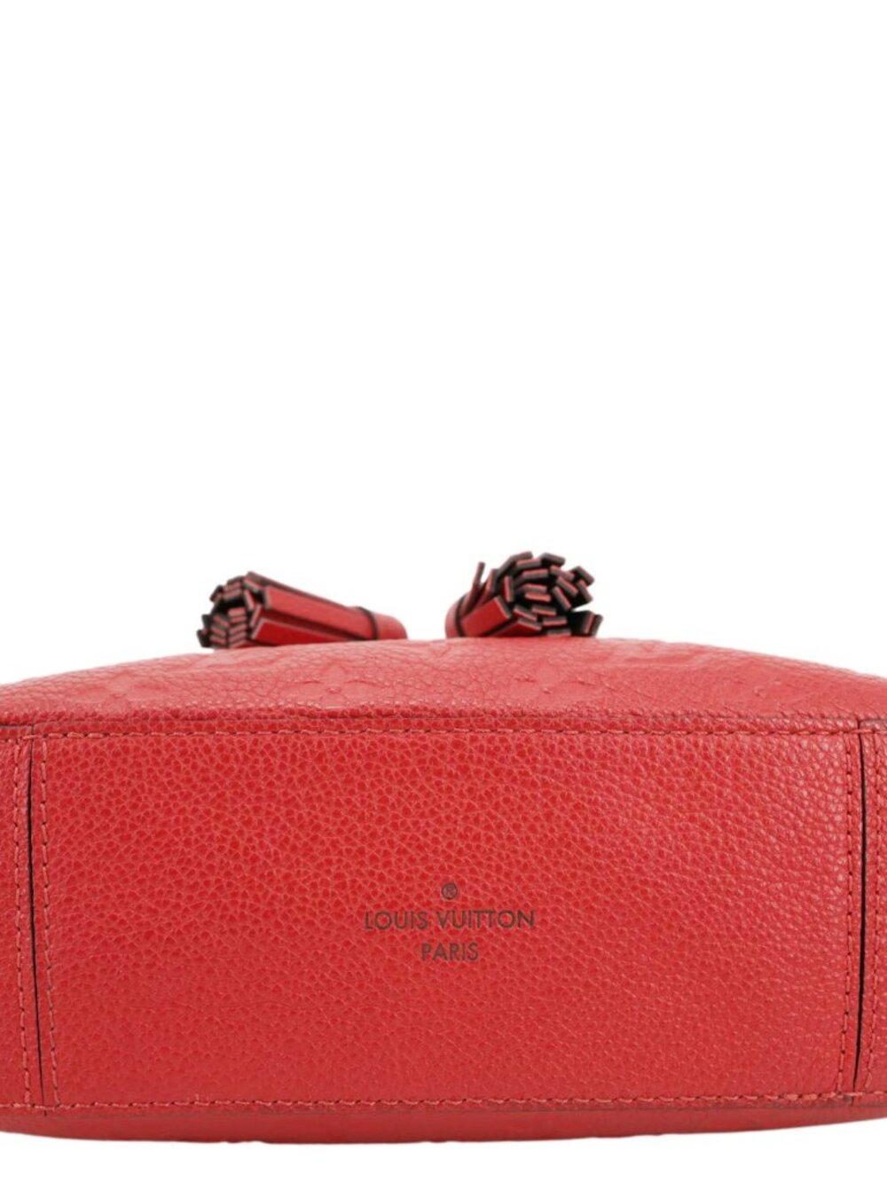 Louis Vuitton Saintonge Monogram Empreinte Leather Crossbody Bag Red - Picture 10 of 13